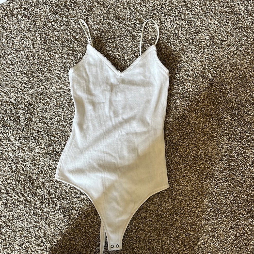 White Abercrombie bodysuit